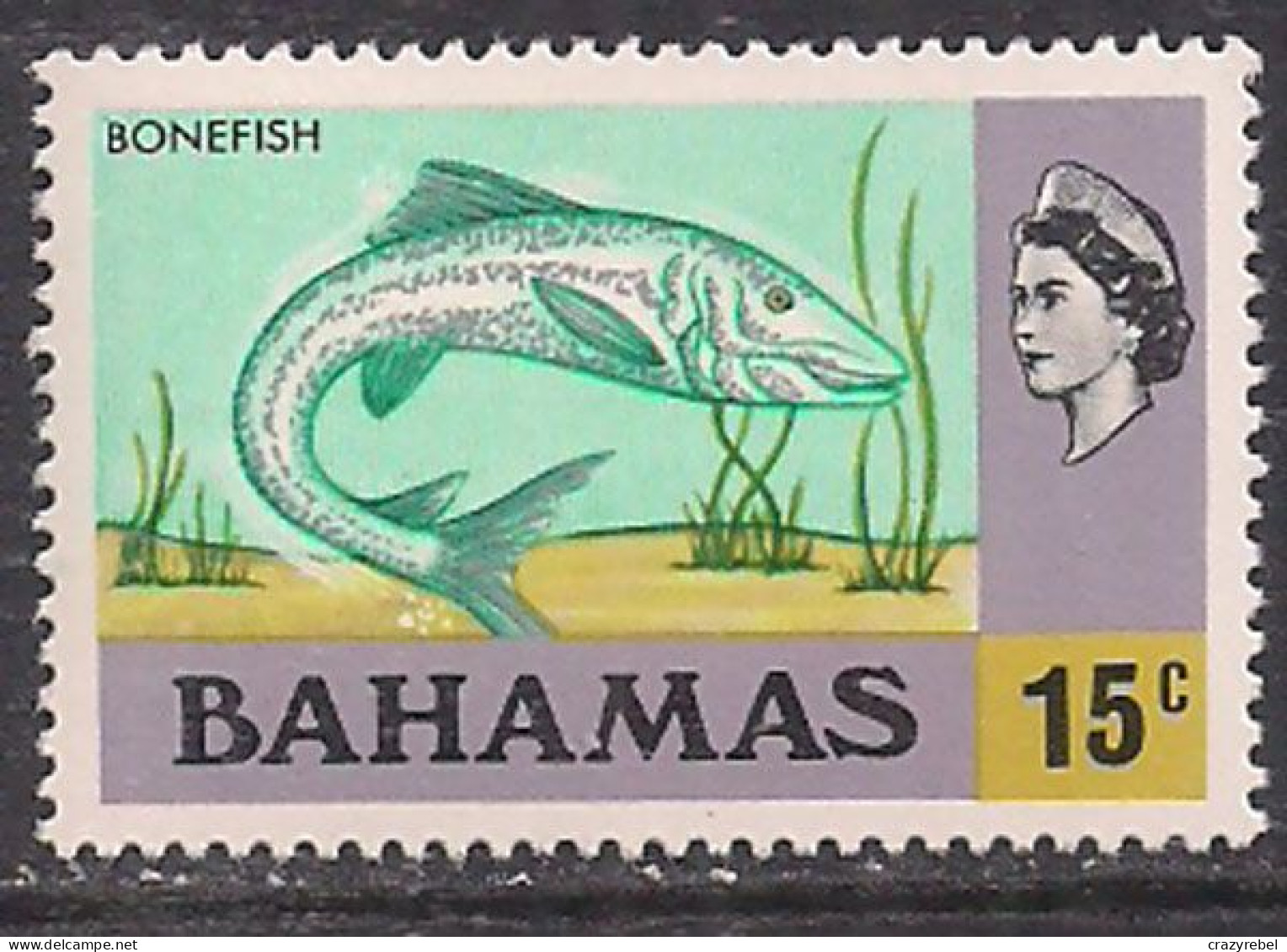 Bahamas 1971 QE2 15cents Fish SG 370 MNH ( H59 ) - 1963-1973 Autonomie Interne