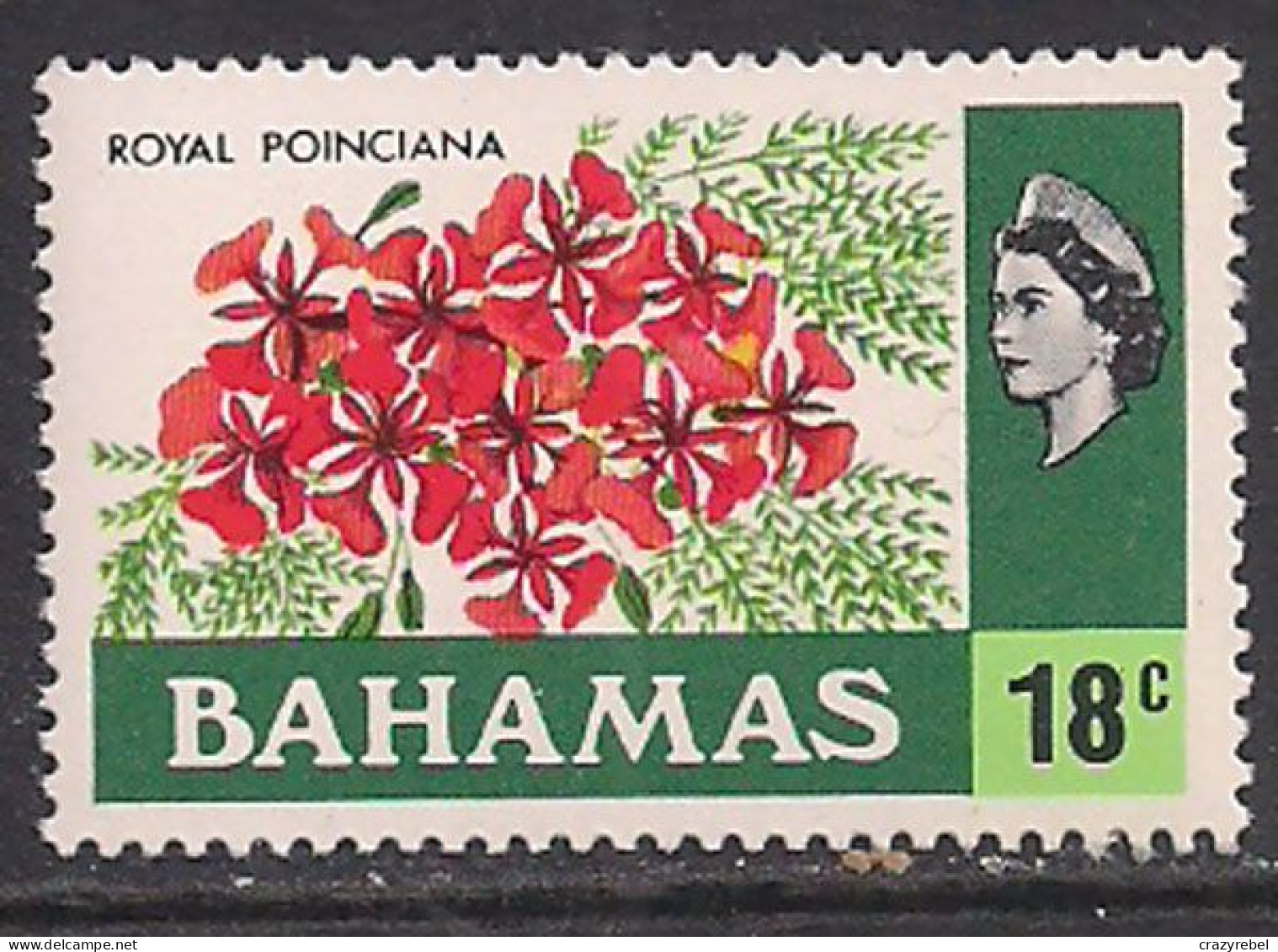 Bahamas 1971 QE2 18cents Flowers SG 371 MNH ( H806 ) - 1963-1973 Autonomie Interne