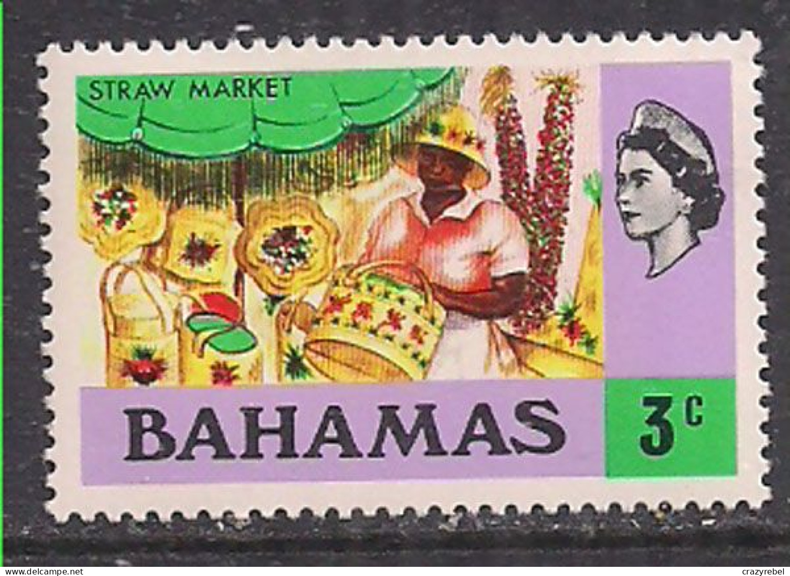 Bahamas 1971 QE2 3c  Market SG 361 MNH ( H1009 ) - 1963-1973 Ministerial Government