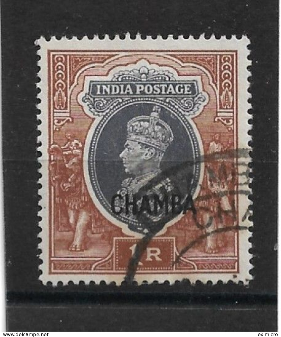 INDIA - CHAMBA 1942 1R SG 102 FINE USED Cat £85 - Chamba