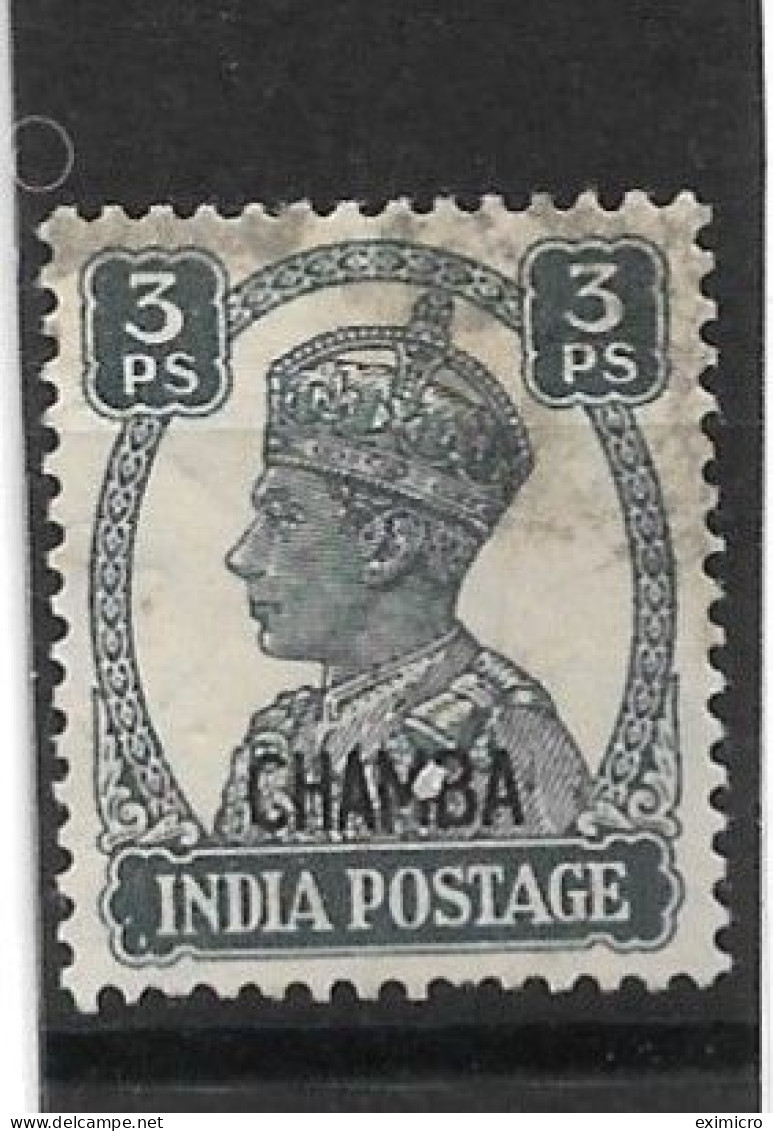 INDIA - CHAMBA 1941 3p SG 108 FINE USED Cat £8 - Chamba