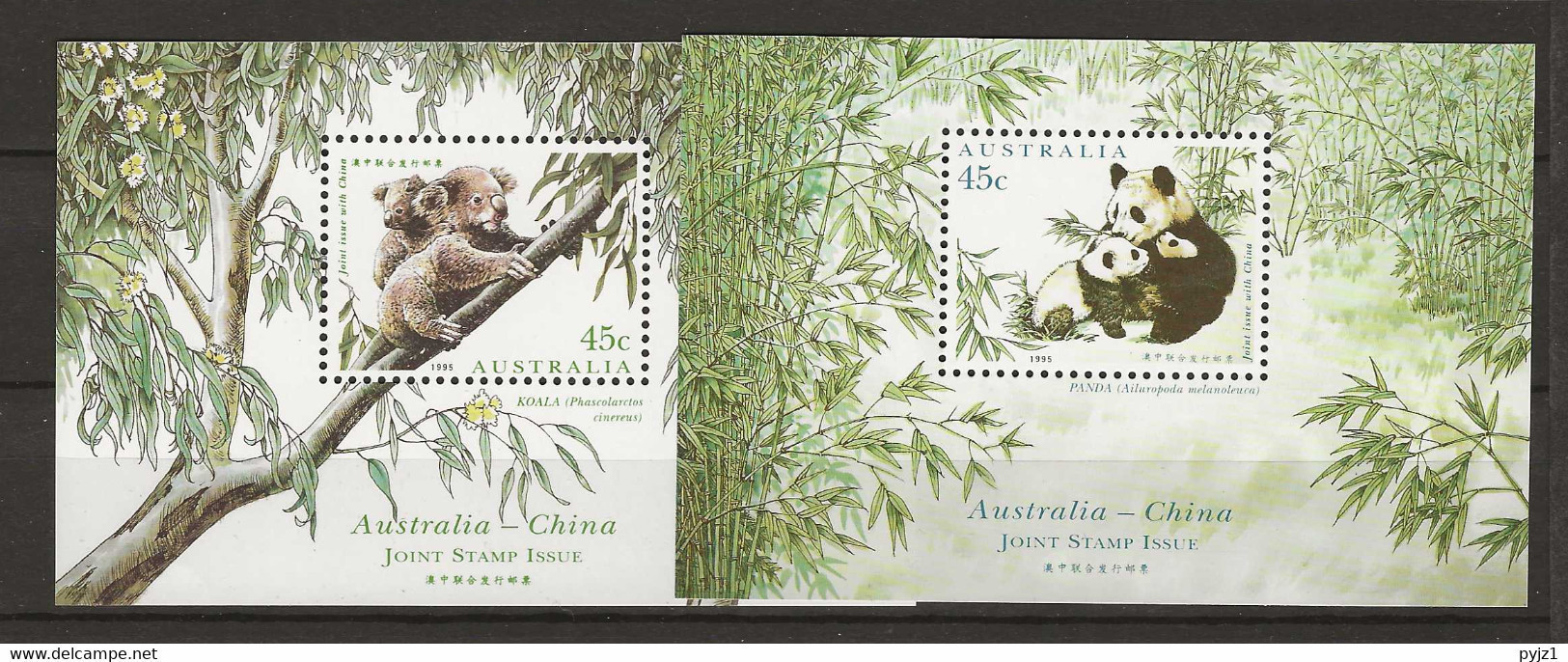 1995 MNH Australia Mi Block 18-19 Postfris** - Nuevos