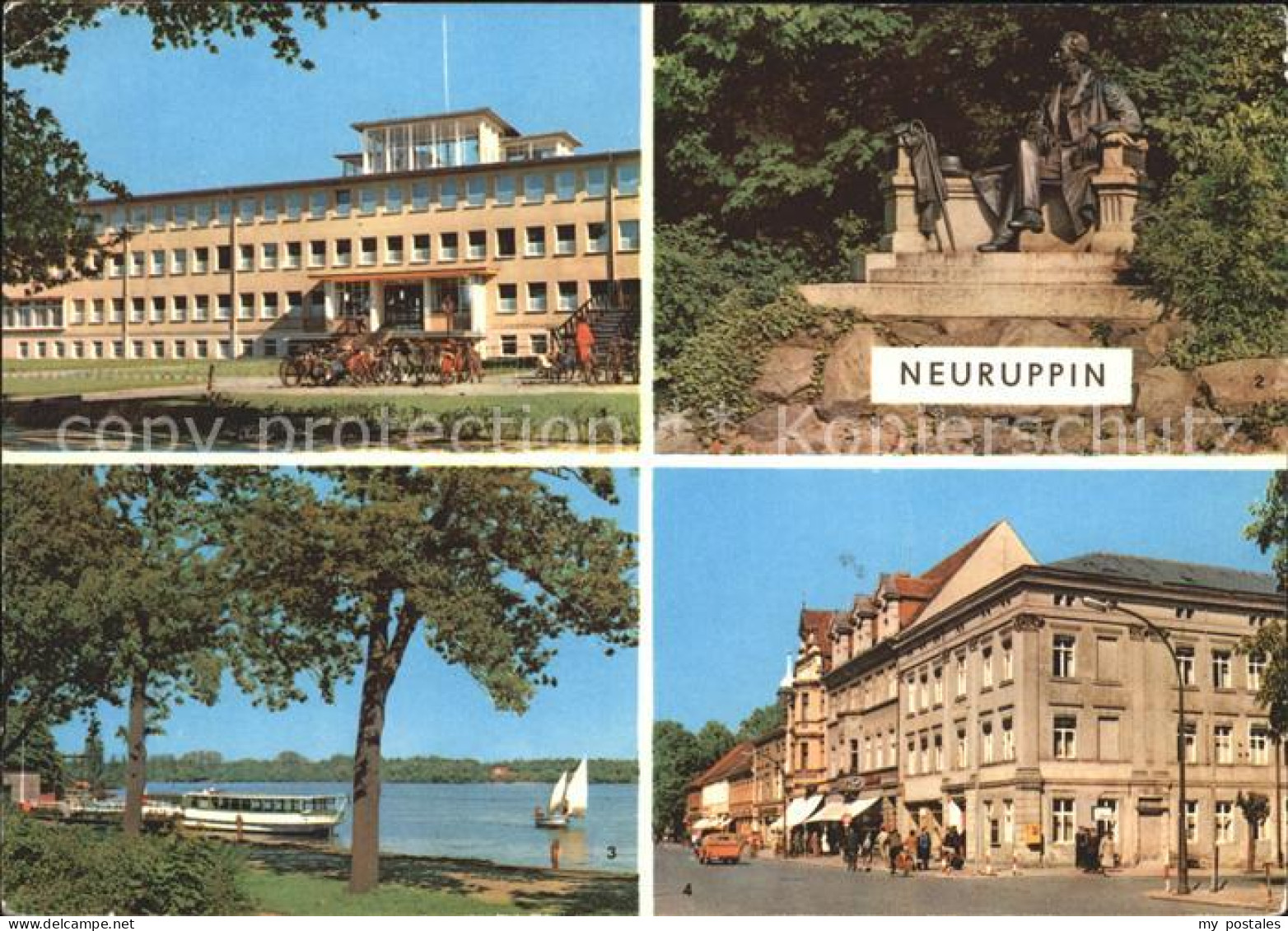 72007548 Neuruppin Schloss Park Faehre Strassenpartie Neuruppin - Neuruppin