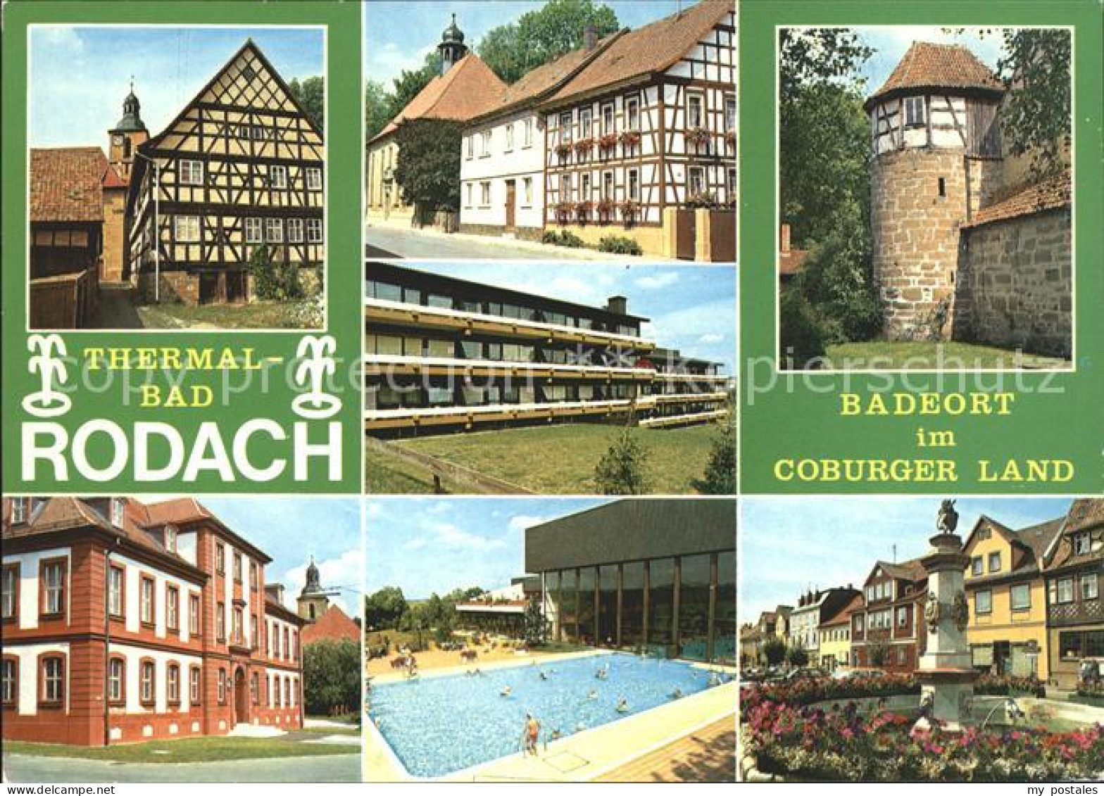 72007541 Rodach Bad Thermalbad Fachwerkhaus Schwimmbad Marktbrunnen Turm Bad Rod - Bad Rodach