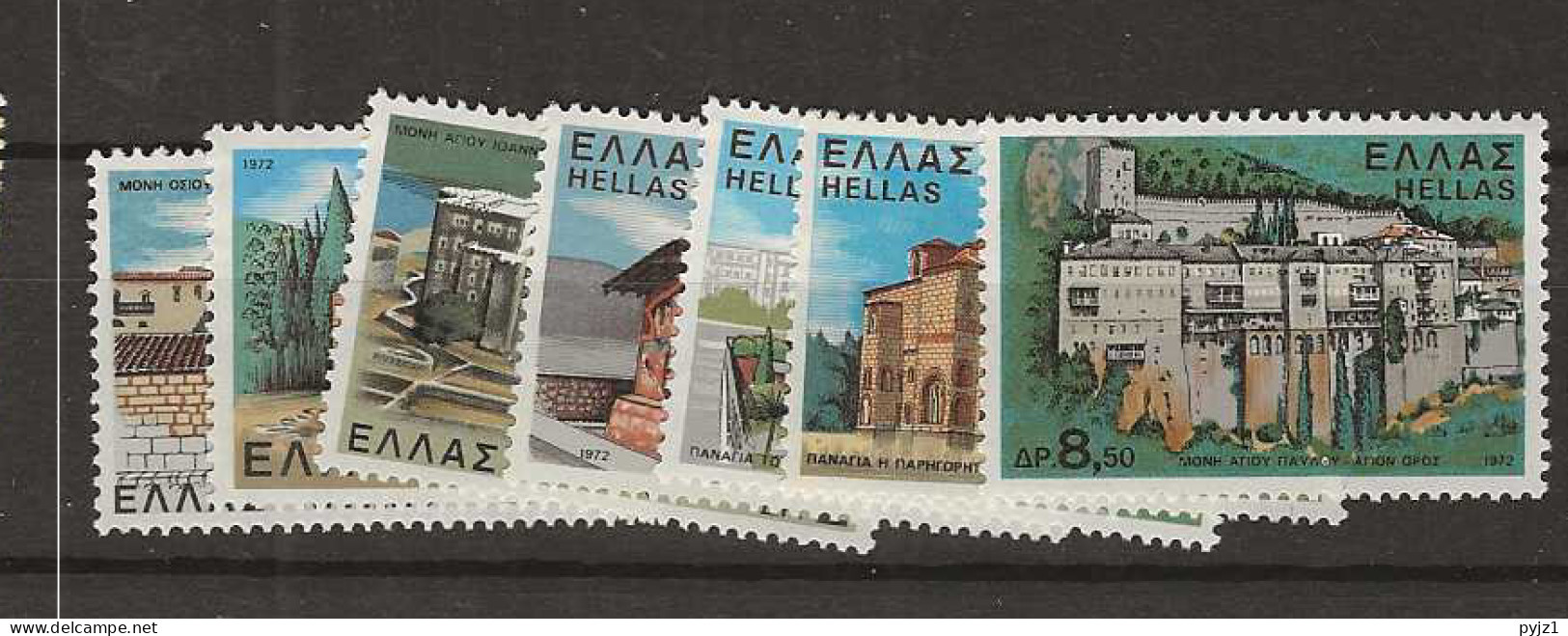 1972 MNH Greece Mi 1089-94 - Unused Stamps