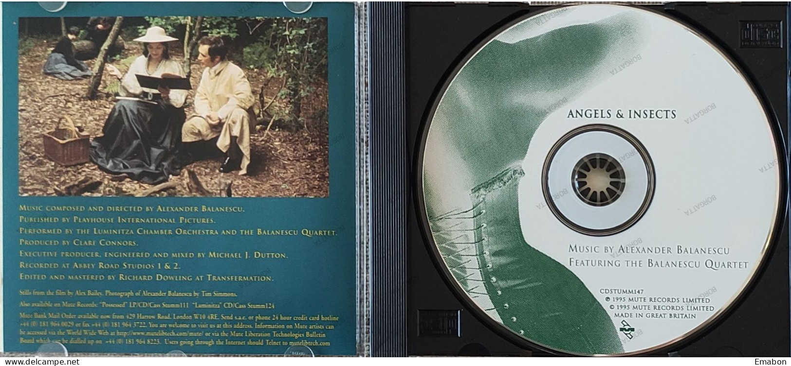 BORGATTA - FILM MUSIC  - Cd BALANESCU QUARTET - ANGELS & INSECTS - MUTE RECORDS 1995 - USATO In Buono Stato - Musica Di Film