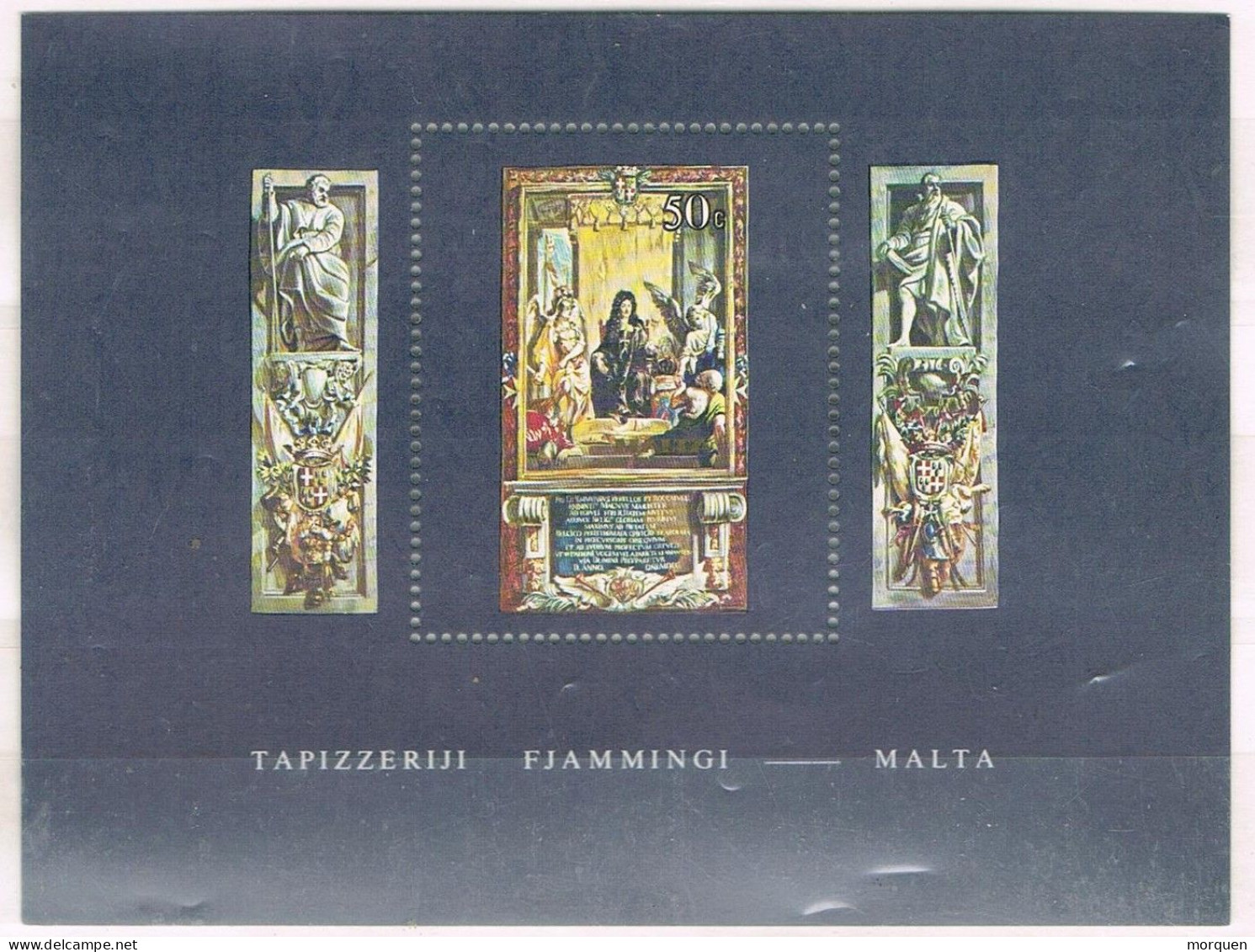 53891. Hojita MALTA  , Yvert HB-6. Tapiceria, Tapizzerie, Arte - Verres & Vitraux