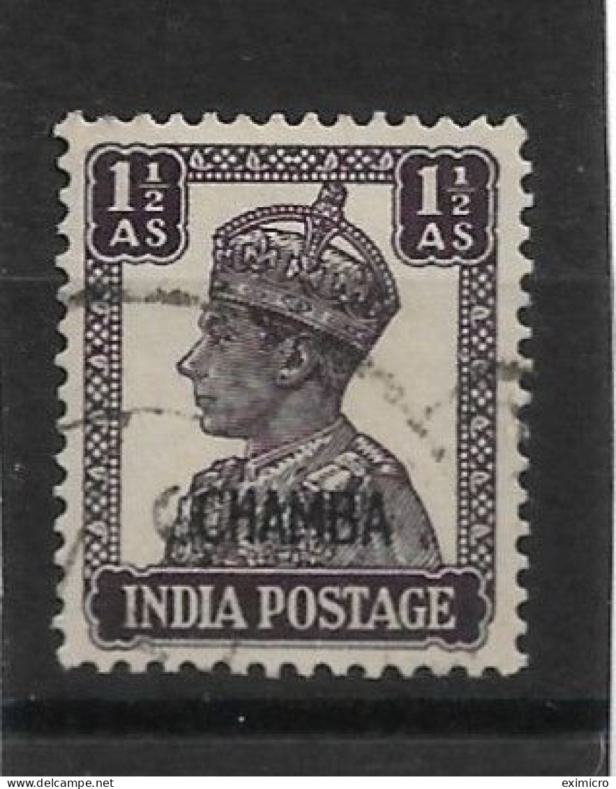 INDIA - CHAMBA 1943 1½a SG 112 FINE USED Cat £17 - Chamba