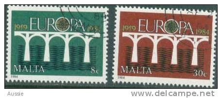Cept 1984 Malta Malte Yvertn° 685-86 (°) Oblitéré Used Cote 3,50 € - 1984