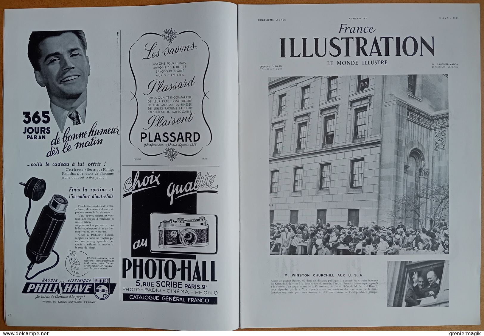 France Illustration N°182 09/04/1949 Pacte De L'Atlantique Nord/Syrie/Sao-Paulo Brésil/Egypte/Van Dongen/Mode Dior Ricci - Allgemeine Literatur