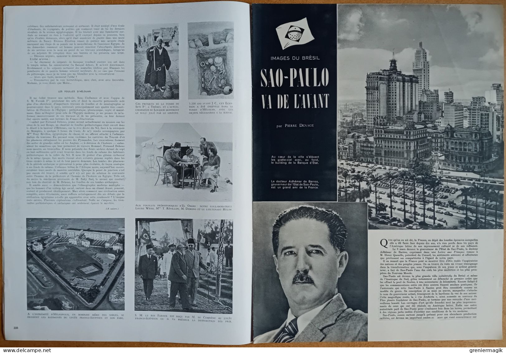 France Illustration N°182 09/04/1949 Pacte de l'Atlantique Nord/Syrie/Sao-Paulo Brésil/Egypte/Van Dongen/Mode Dior Ricci