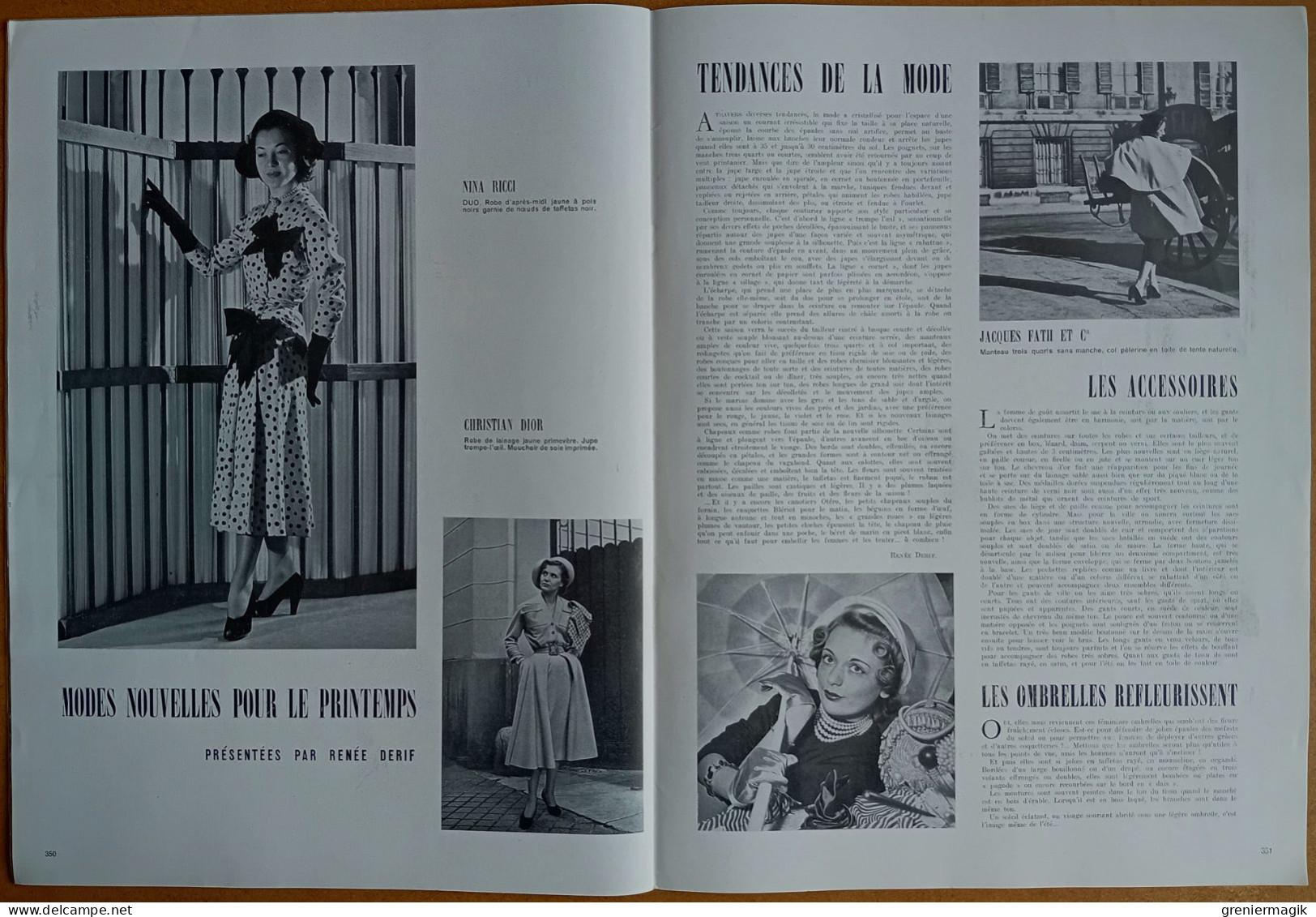 France Illustration N°182 09/04/1949 Pacte de l'Atlantique Nord/Syrie/Sao-Paulo Brésil/Egypte/Van Dongen/Mode Dior Ricci