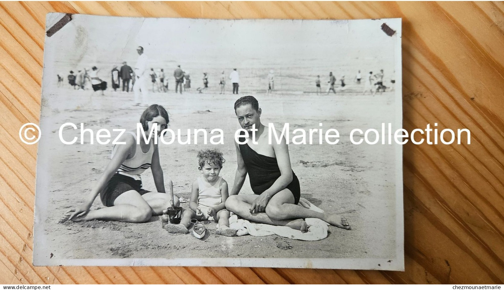 1930 TROUVILLE 14 Sur La Plage En Maillot De Bain - Carte Photo - Luoghi