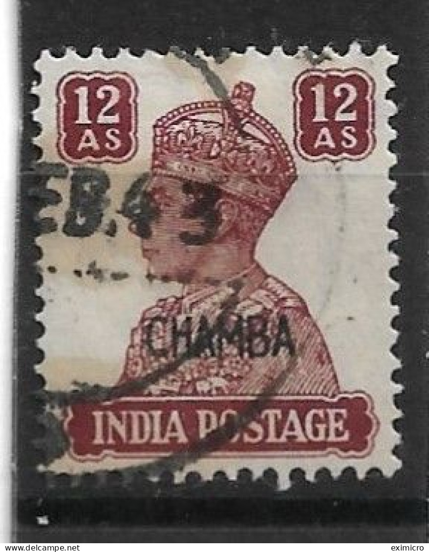 INDIA - CHAMBA 1941 12a SG 119 FINE USED Cat £80 - Chamba