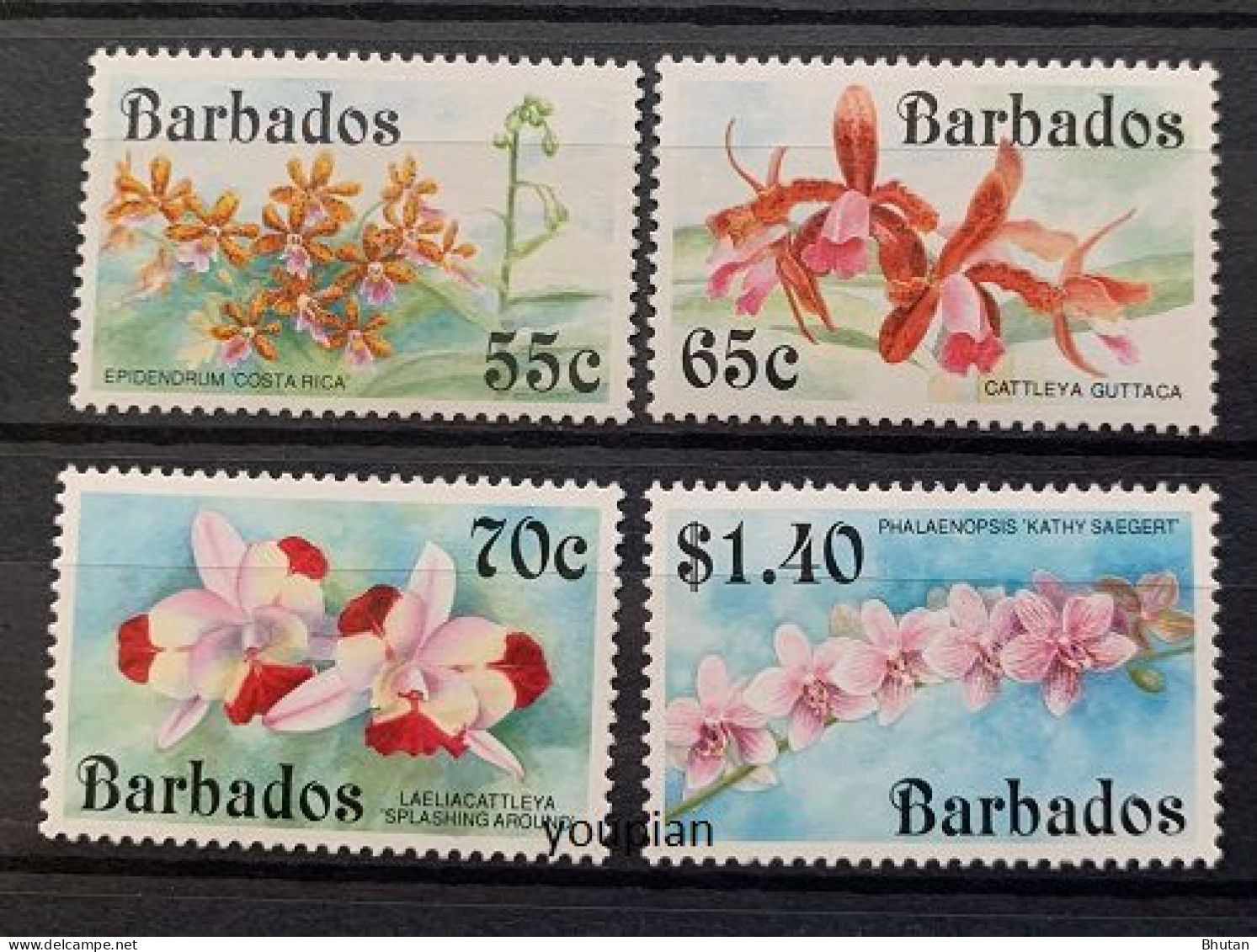 Barbados 1992, Orchids, MNH Stamps Set - Barbados (1966-...)