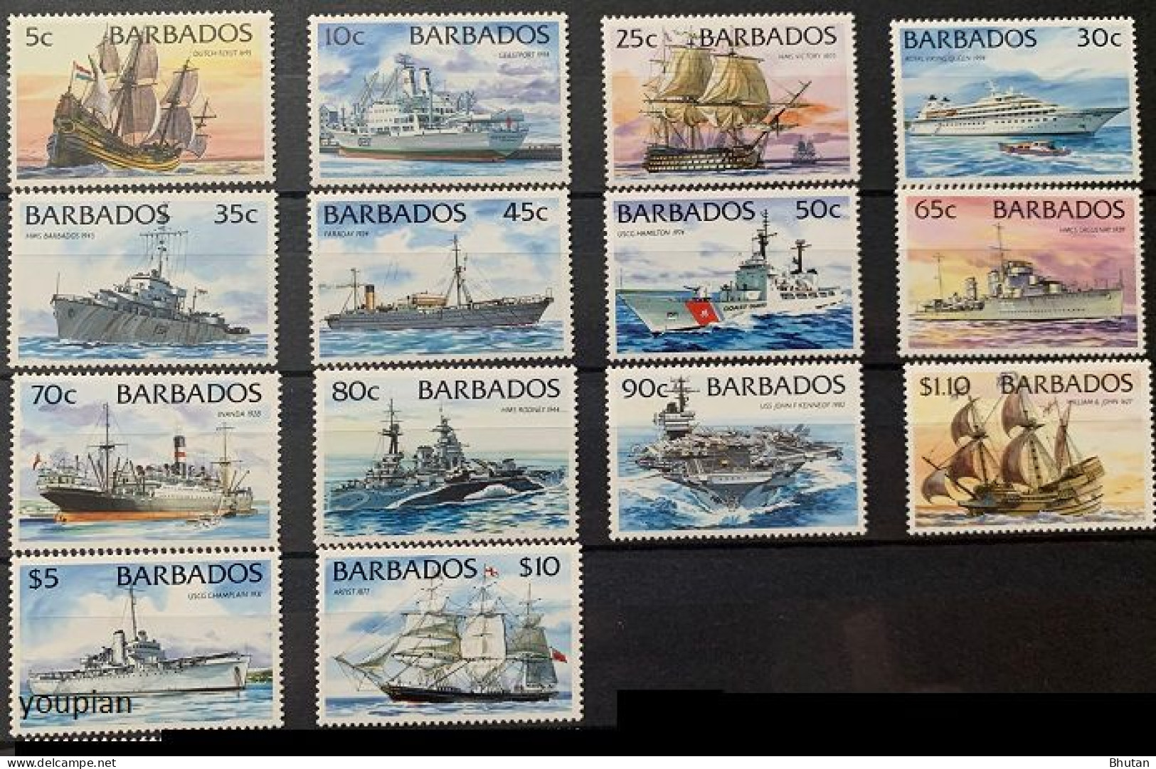 Barbados 1994, Ships, MNH Stamps Set - Barbados (1966-...)