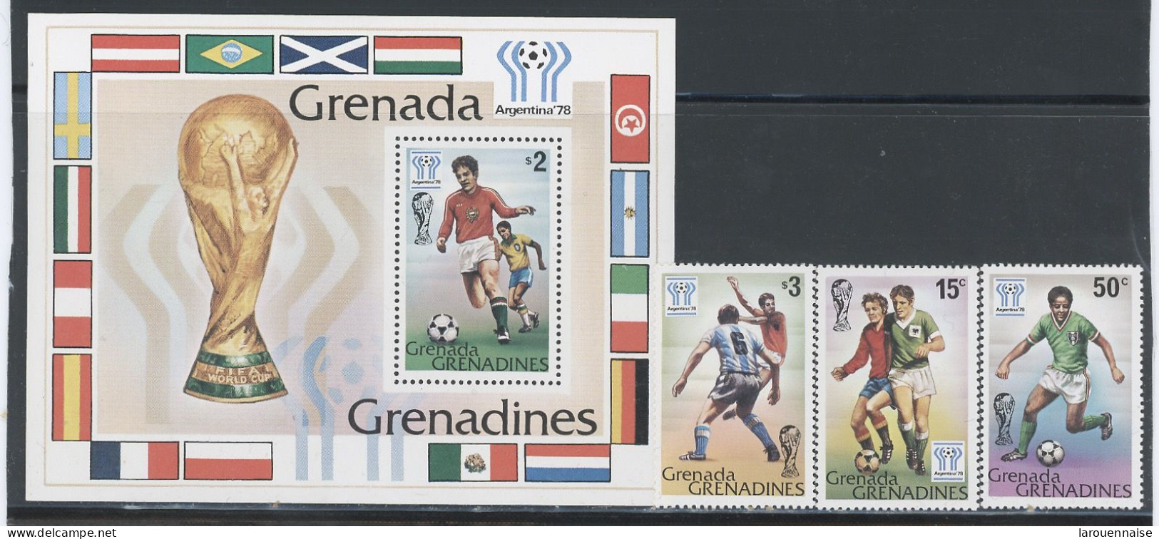 GRENADINES - THÈME FOOT 1978 -N°262 /265 + BF N°37 N** - Antilles