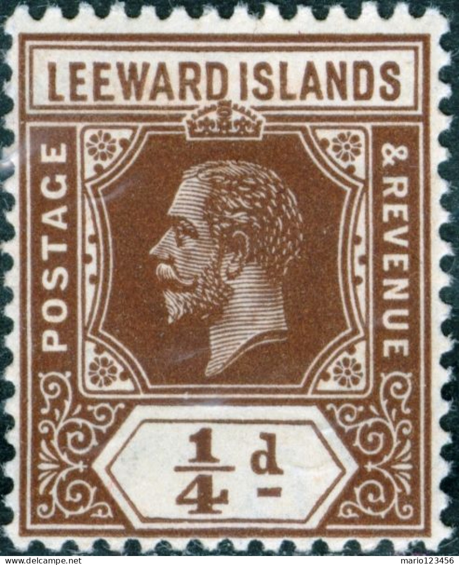 ISOLE LEEWARD, ISOLE SOTTOVENTO, RE GIORGIO V, 1922, FRANCOBOLLI NUOVI (MNH**) Scott:GB-LW 61, Yt:GB-LW 61 - Leeward  Islands