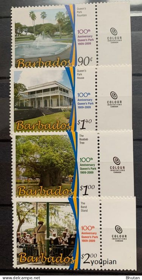 Barbados 2010, 100th Anniversary Of Queen's Park, MNH Stamps Set - Barbados (1966-...)