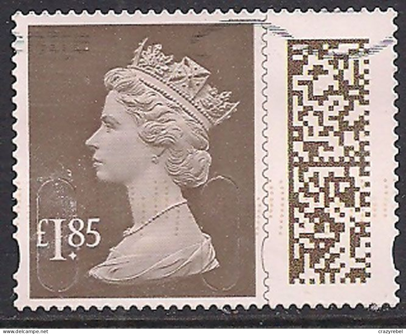GB 2022 QE2 £1.85 Wood Brown Barcode Machin SG V4600 Used  ( 82 ) - Used Stamps