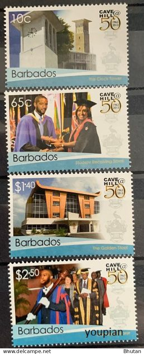 Barbados 2014, 50th Anniversary Of Cave Hill Campus, MNH Stamps Set - Barbados (1966-...)