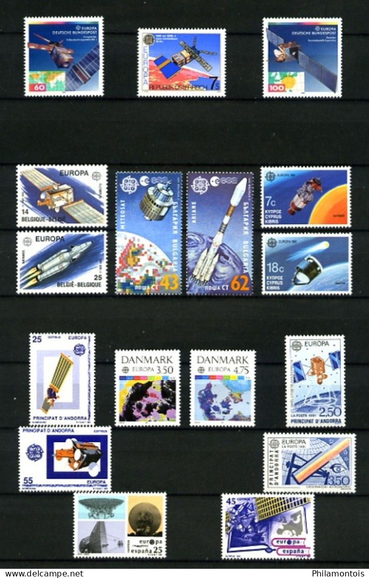 EUROPA - Année 1991 - L'Europe Et L'Espace - 81 Valeurs + 5 Blocs - Neufs N** - Très Beaux - Cote Env. 325 Eur. - 1991