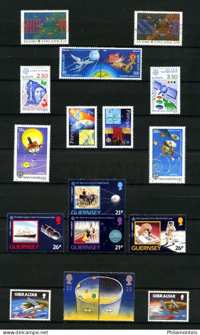 EUROPA - Année 1991 - L'Europe Et L'Espace - 81 Valeurs + 5 Blocs - Neufs N** - Très Beaux - Cote Env. 325 Eur. - 1991