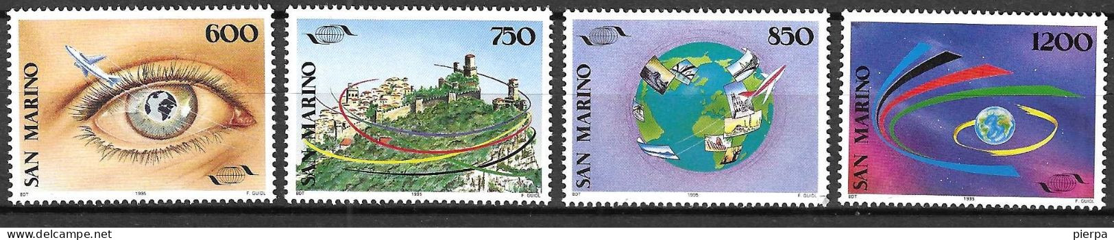 SAN MARINO - 1995 - 20° TURISMO - SERIE 4 VALORI - NUOVA MNH**( YVERT 1404\7- MICHEL 1611\4 - SS  1454\7) - Luftpost