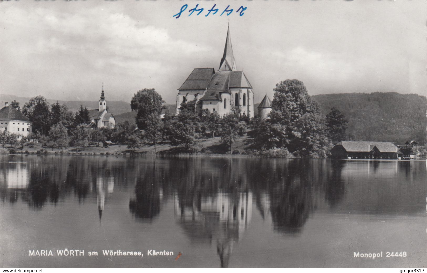 E3800) MARIA WÖRTH Am WÖRTHERSEE - Kärnten  - Große Und Kleine Kirche Mit Spiegelung Im Wasser - Alte FOTO AK - Maria Wörth