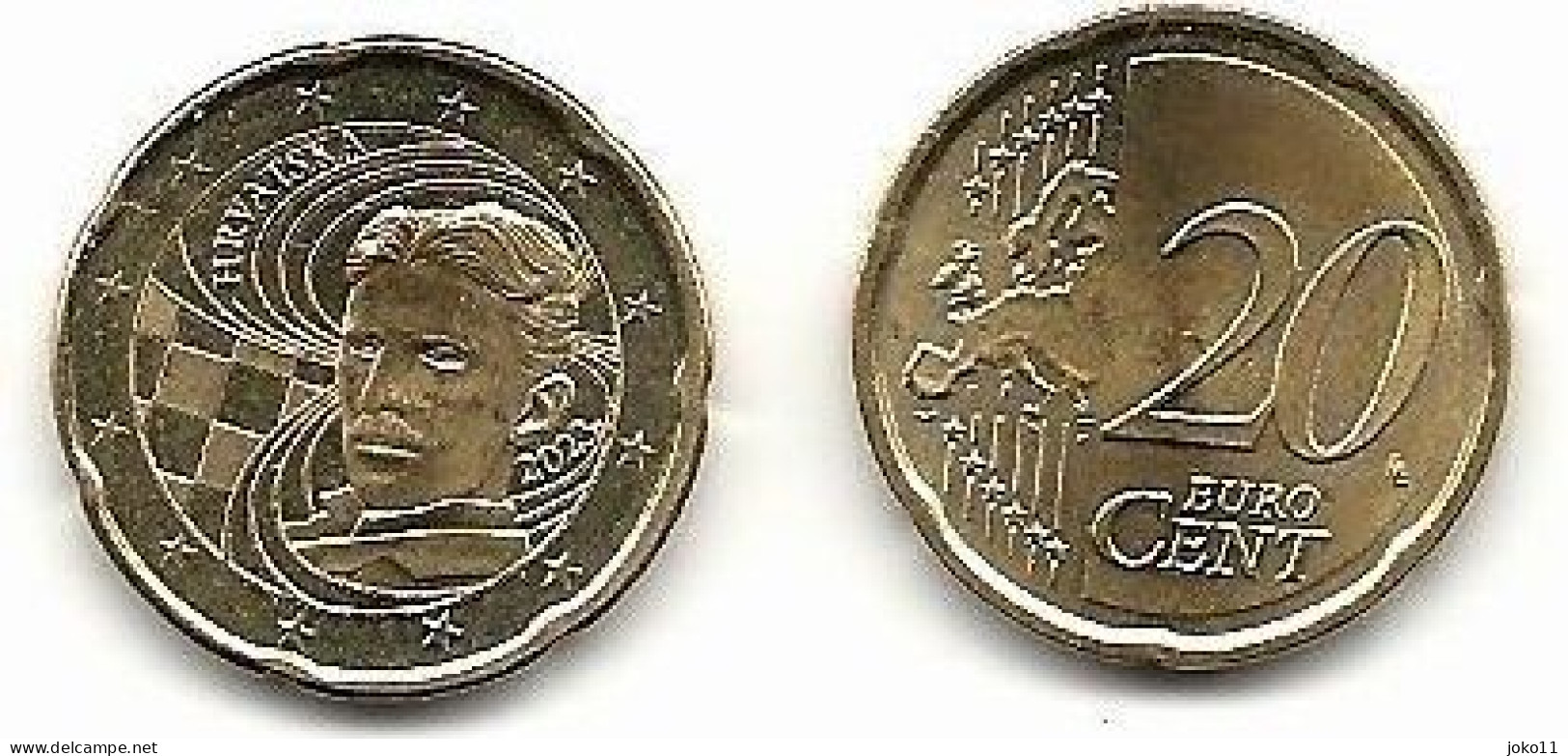 Kroatien, 20 Cent, 2023,  Sehr Gut Erhaltene Umlaufmünzen - Irland