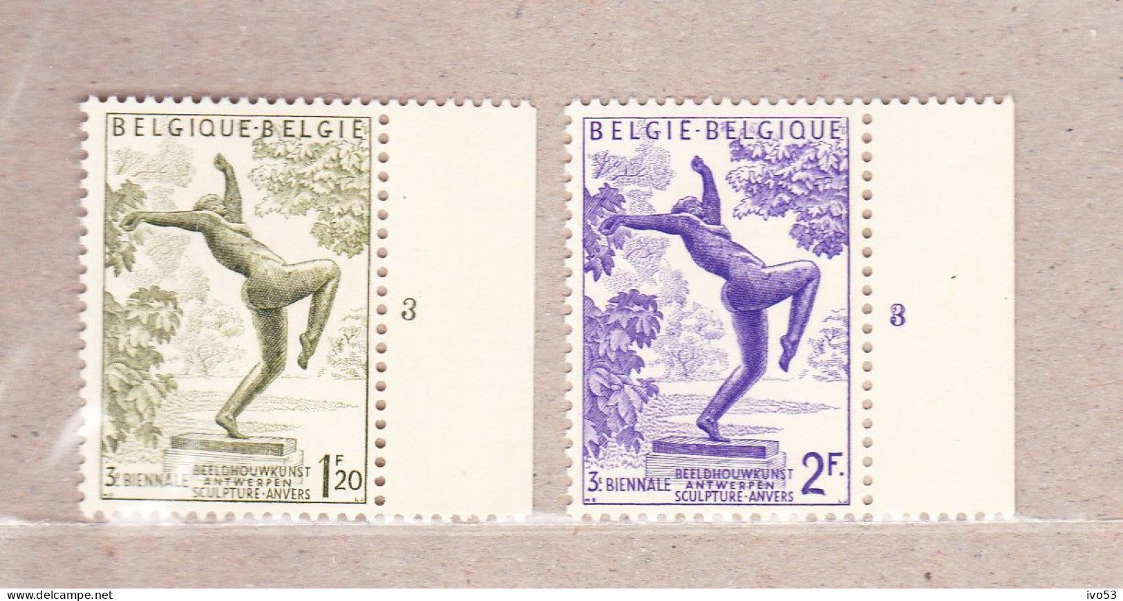 1955 Nr 969-70** Plaatnummer:3,de Dolle Maagd. - ....-1960