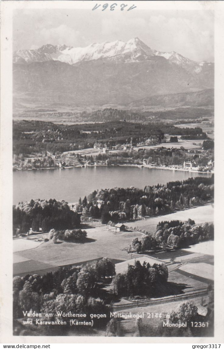 E3806) VELDEN Am WÖRTHERSEE Gegen Mittagskogel - Und Karawanken - Wiesen U. Einzelnes Haus Im Vordergrund ALT - Velden