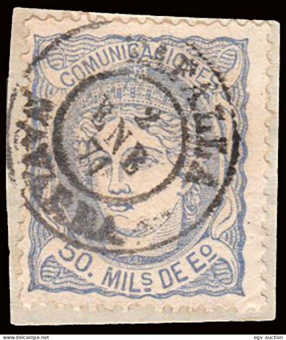 Navarra - Edi O 107 - 50 Milm.- Fragmento Mat Fech. Tp. II "Tafalla" - Used Stamps