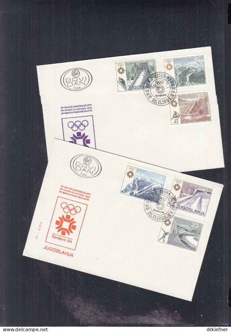 JUGOSLAWIEN  2007-2012, 2 FDC*, Olympische Winterspiele, Sarajevo 1984, 1983 - FDC