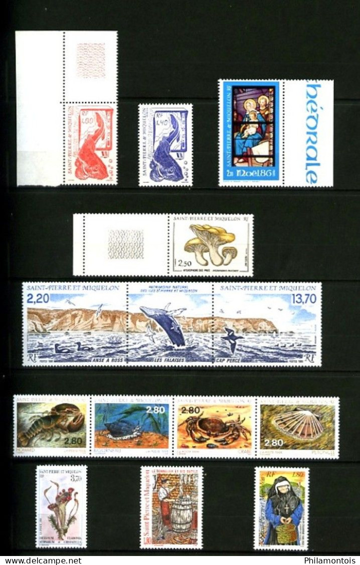 SPM - Petit Lot De Timbres Entre Les Années 1986 Et 2009 - Neufs N** - Valeur Faciale Env. 26 Eur. - Très Beaux - Collezioni & Lotti