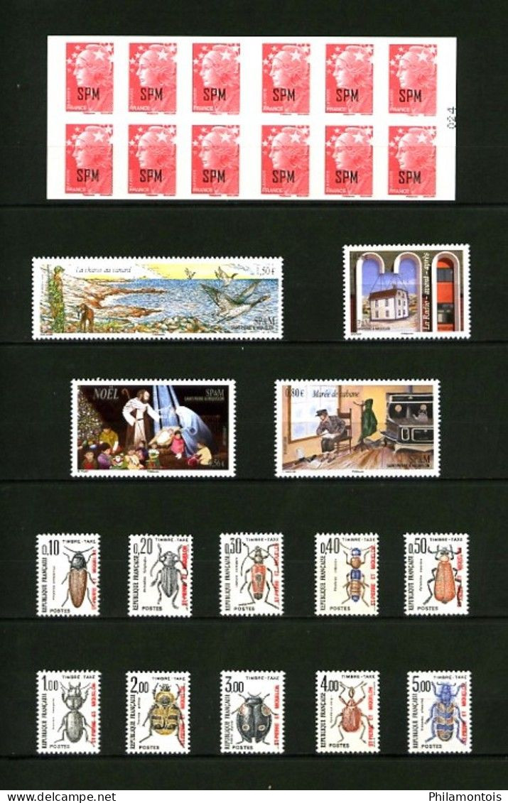 SPM - Petit Lot De Timbres Entre Les Années 1986 Et 2009 - Neufs N** - Valeur Faciale Env. 26 Eur. - Très Beaux - Collections, Lots & Series