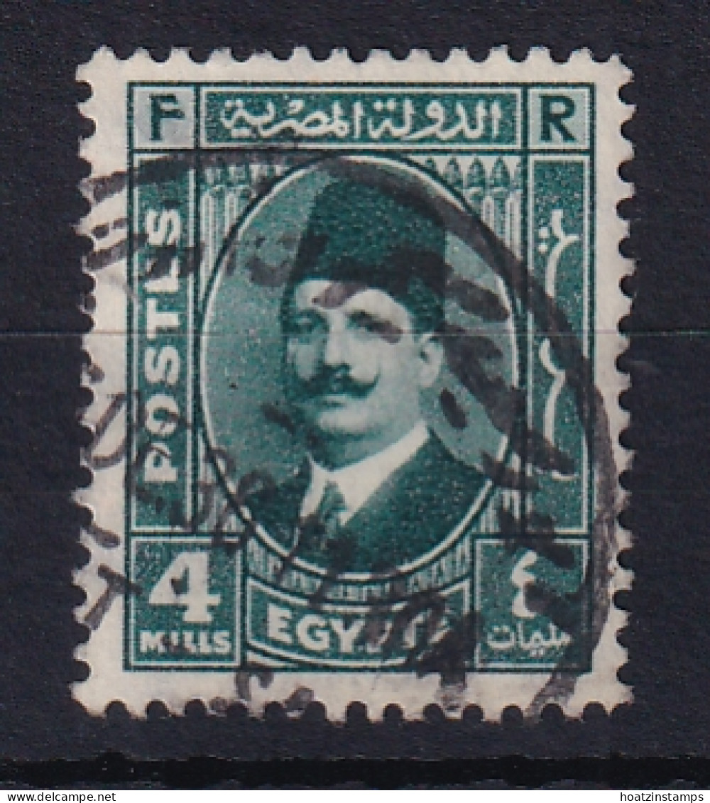 Egypt: 1927   King Fuad I   SG153   4m  Green  Used - Usati