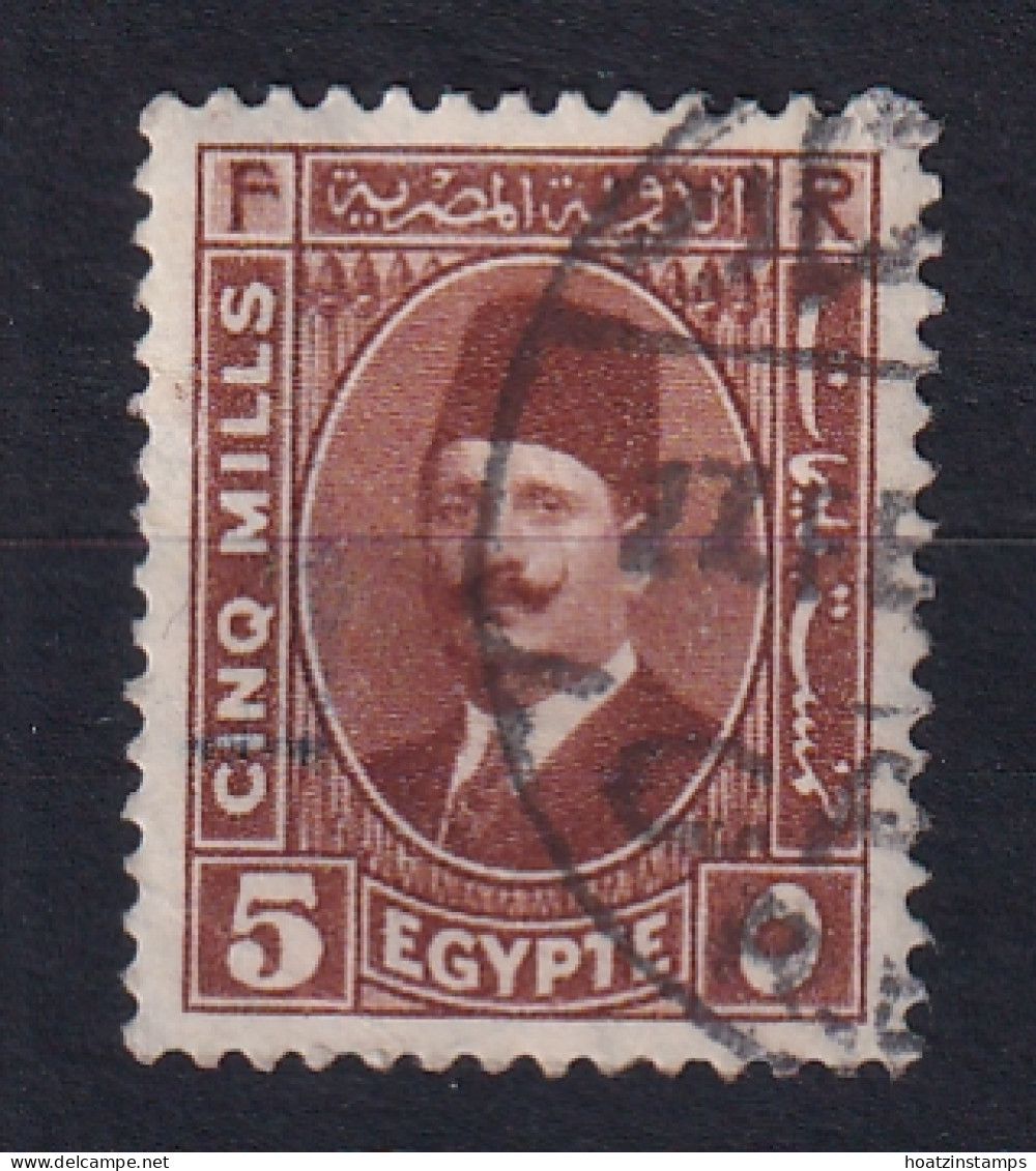 Egypt: 1927   King Fuad I   SG156   5m    Used - Oblitérés