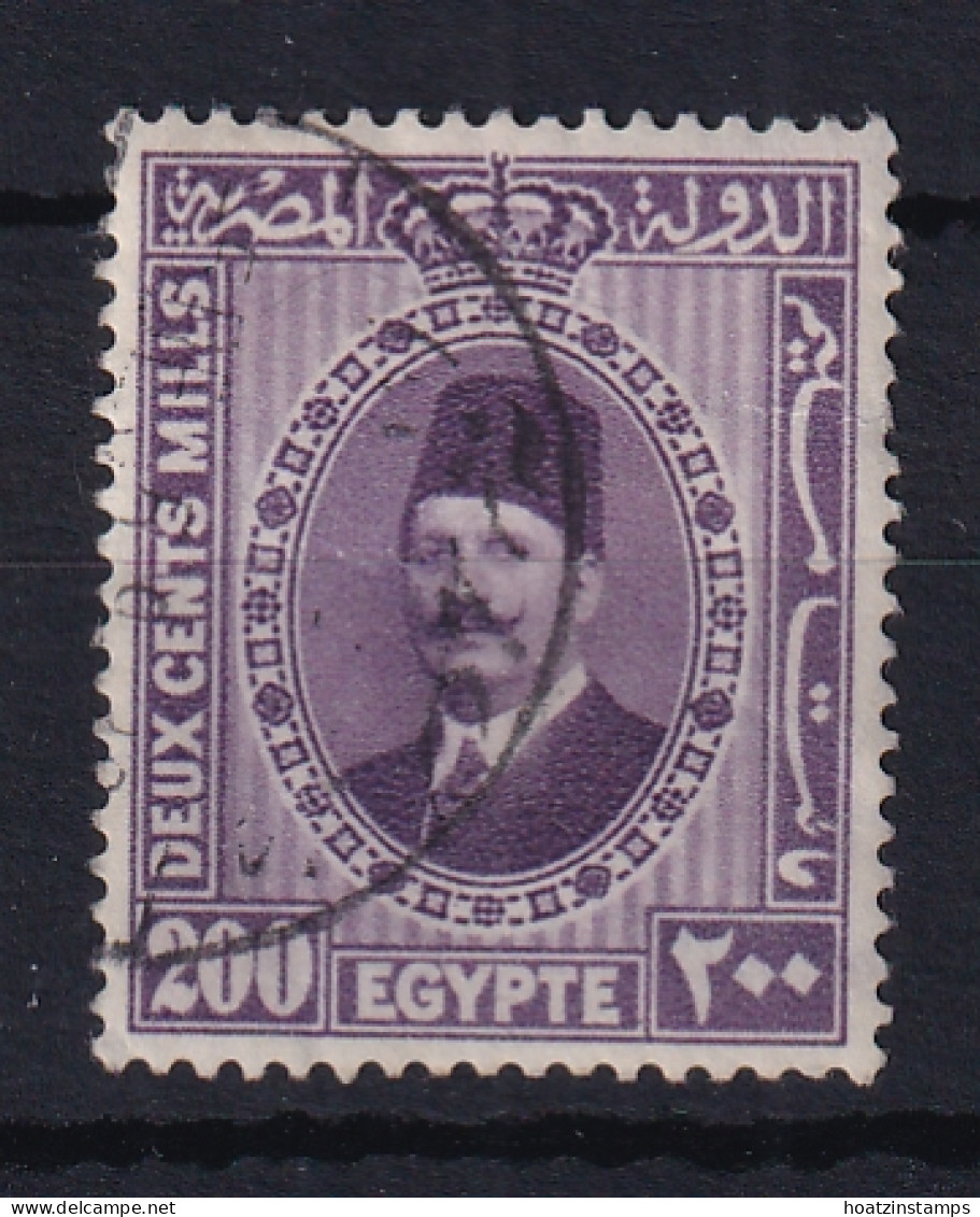 Egypt: 1927   King Fuad I   SG168a   200m    Used - Usati