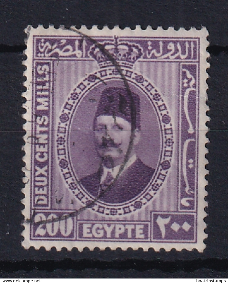 Egypt: 1927   King Fuad I   SG168a   200m    Used - Oblitérés
