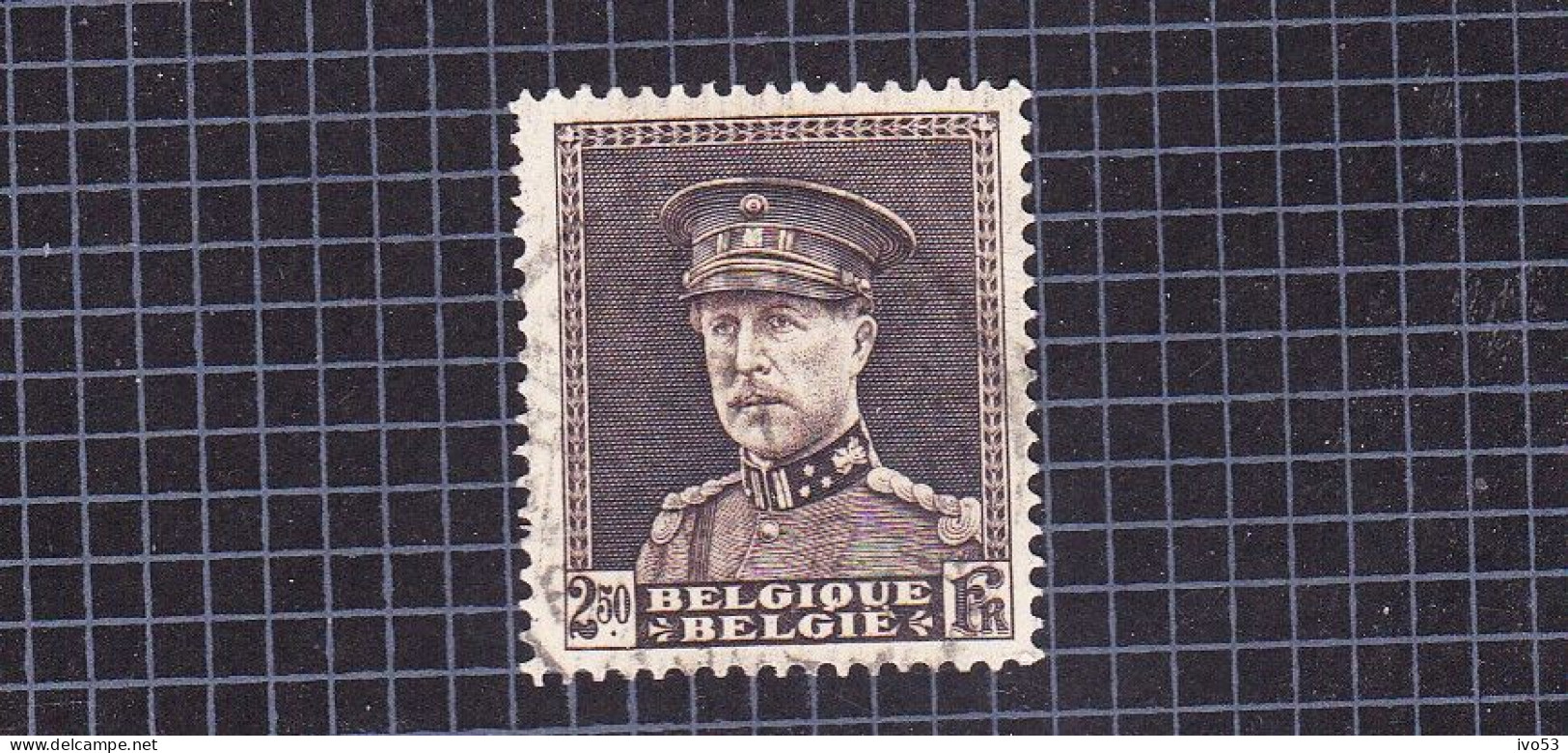 1931 Nr 322A Gestempeld (zonder Gom).Albert I Met Kepi. - 1931-1934 Chepi