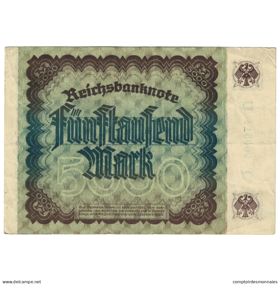 Billet, Allemagne, 5000 Mark, 1922, 1922-12-02, KM:81a, SUP - 5.000 Mark