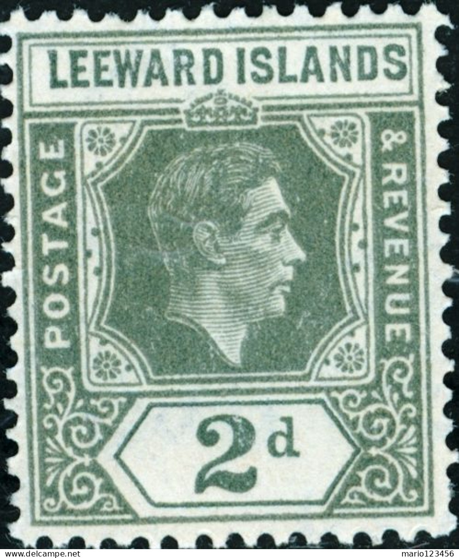 ISOLE LEEWARD, ISOLE SOTTOVENTO, RE GIORGIO VI, 1938, FRANCOBOLLI NUOVI (MNH**) Scott:GB-LW 107, Yt:GB-LW 93 - Leeward  Islands