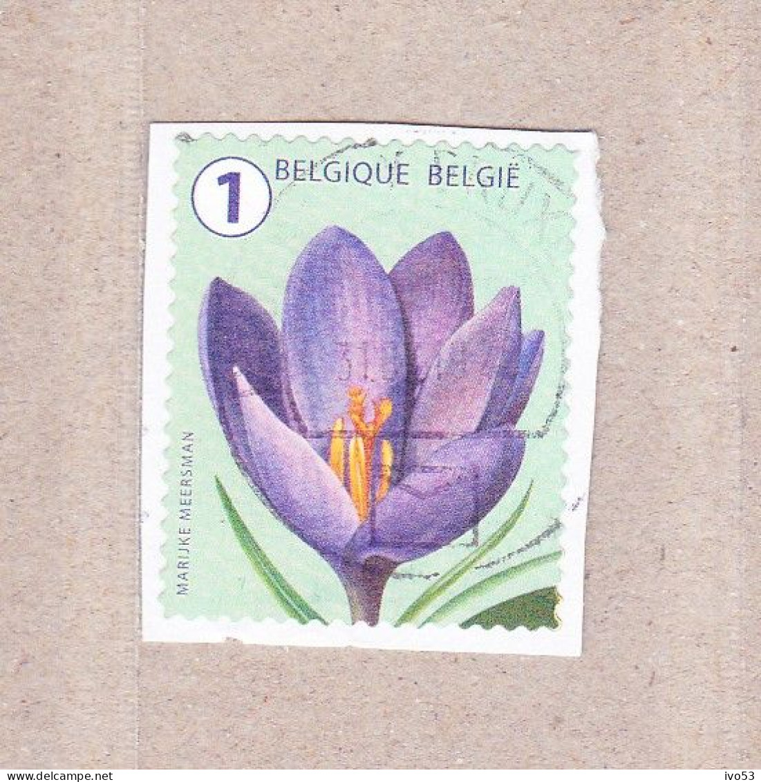 2017 Nr 4654 Gestempeld Op Fragment,bloemen. - Used Stamps