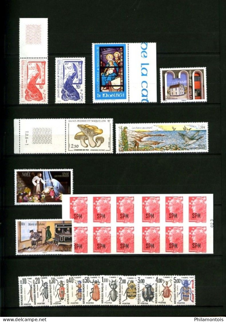 SPM - Petit Lot De Timbres Entre Les Années 1986 Et 2009 - Neufs N** - Valeur Faciale Env. 20 Eur. - Très Beaux - Collections, Lots & Séries