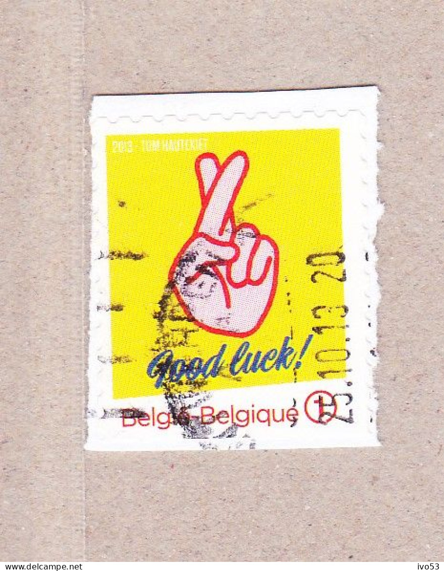 2013 Nr 4360 Gestempeld Op Fragment,zegel Uit Boekje B141.Good Luck! - Oblitérés