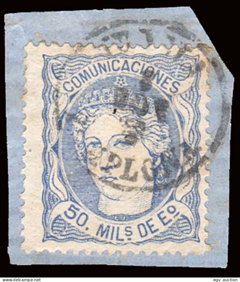 Navarra - Edi O 107 - 50 Milm.- Fragmento Mat Fech. Tp. II "Tudela" - Used Stamps