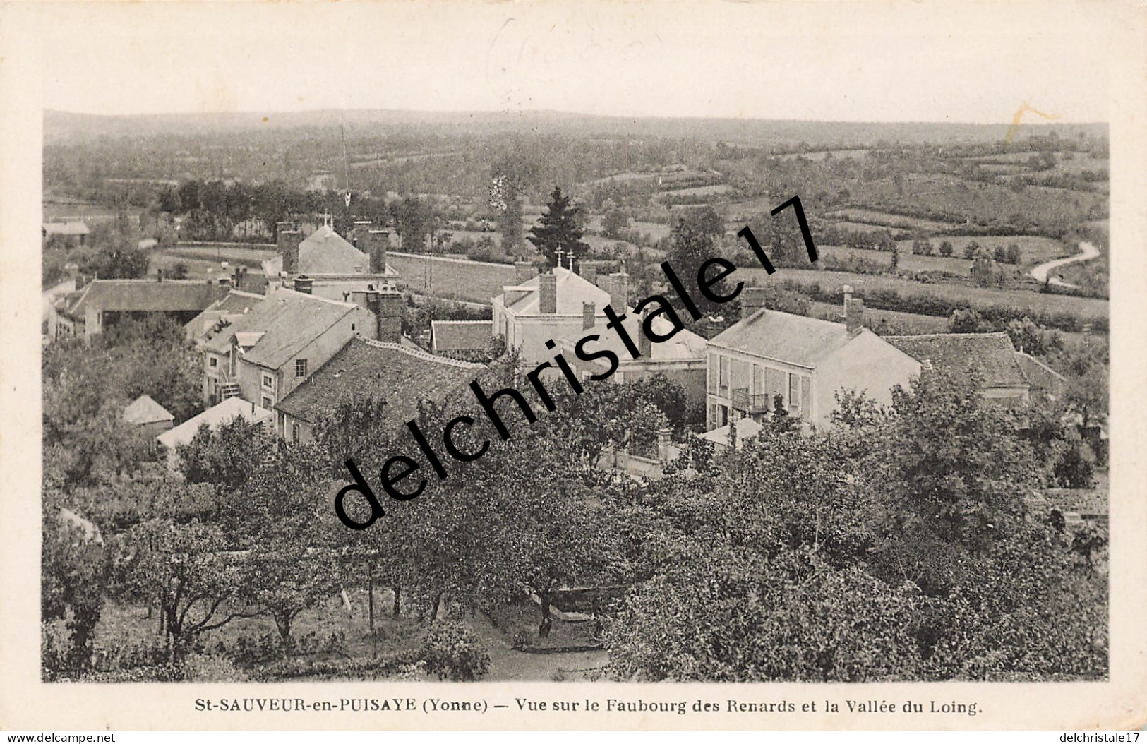 CPA 89 0094 ST SAUVEUR EN PUISAYE YONNE Vue Sur L'Ensemble Des Renards Et La Vallée De Loing  Non Circulée - Saint Sauveur En Puisaye