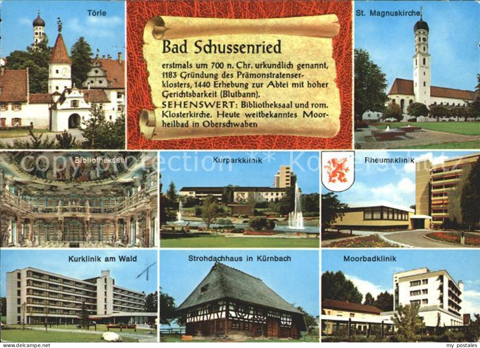 72001970 Bad Schussenried Toerle St Magnuskirche Rheumaklinik Strohdachhaus Kuer - Bad Schussenried