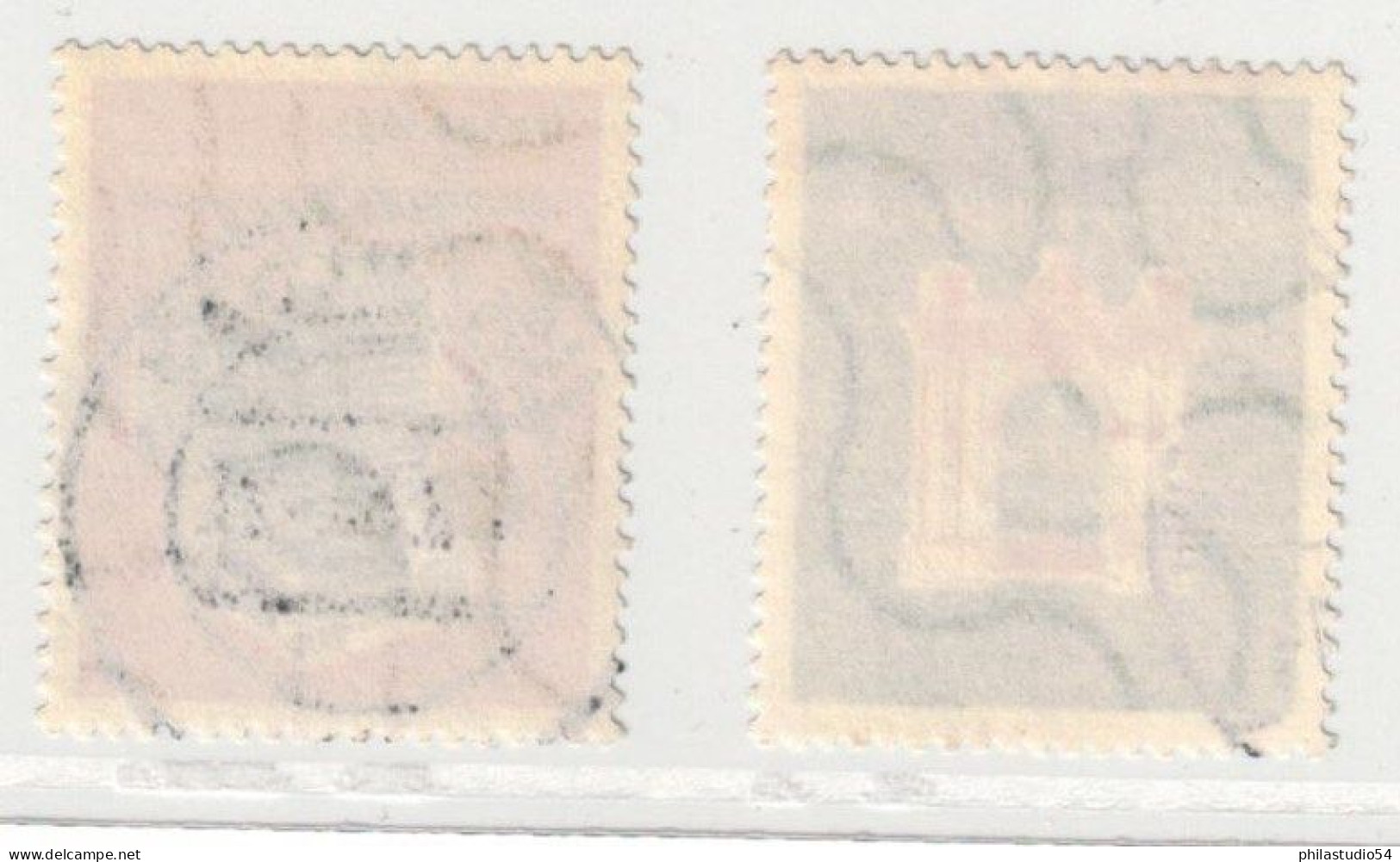 1951, 40 Pfg. Posthirn Im Gebrauchten, Waagerechten Paar - Usados